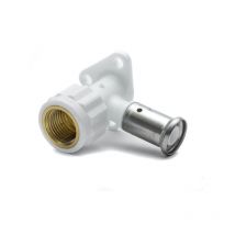 Applique 56mm pvdf blanc multicouche à sertir th ou be Femelle 1/2 - Ø20x2.0