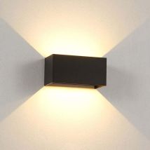 Applique A Led, Lampada Da Parete Moderna Per Interni/esterni Con Sensore Di Movimento, Bianco Caldo 3000k - 24w, Nero
