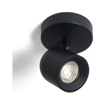 Applique Orientable Aluminium Caleb 1 Spot Noir