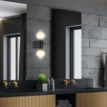 Applique applique murale salon lumière couloir lampe couloir lumière fumée 2 ampoules