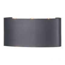 Inspired Lighting - Inspired Mantra - Arcs - Applique murale encastrable, led 6W, 3000K, 450lm, IP54, Anthracite
