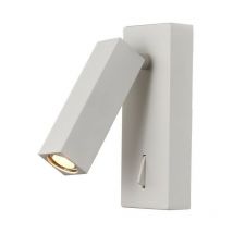 Diyas - Fusion matt white wall lamp with reading light 1 bulb 7.5cm