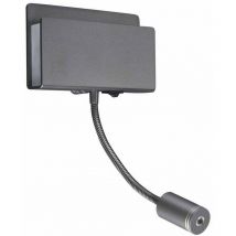 Mantra - Inspired Fusion - Cabarete - Wall Light Rectangular 2 x 3W led 3000K, 470lm, Switched Matte Black