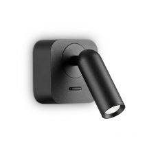 Ideal Lux - Liseuse carrée décorative led noire, 3000K 3,5W