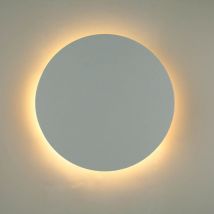 Licht-erlebnisse - Applique Blanc Métal ø 40 cm rond plat Moderne Lampe murale