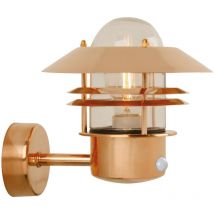 Nordlux - Applique murale blokhus up Sensor, Cuivre, Couleur Cuivre, E27, H.23, IP54 / Extérieur