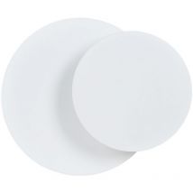 Epikasa - Applique Circle, Acier peint par poudrage, Contreplaqué, Blanc, 22x20x13 cm
