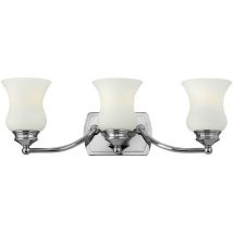 Elstead - Constance - Applique murale à 3 lampes pour salle de bain sur miroir, chrome poli IP44, G9