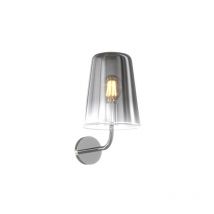 Applique Contemporanea Shaded Metallo e Vetro Cromo 1 Luce E27