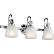Elstead - Cora - Applique murale à 3 ampoules pour salle de bain, chrome poli IP44, G9