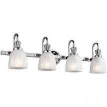 Elstead - Cora - Applique murale à 4 ampoules pour salle de bain, chrome poli IP44, G9