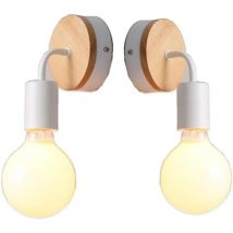 Applique murali, Applique da bagno Bianco 2 pezzi Per Cucina Camera da Letto Scale Corridoio