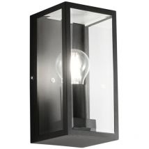 Applique da esterno mondrian in metallo nero e vetro - Nero