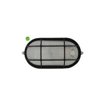 Applique da esterno ovale green light efesto c/palp. nero