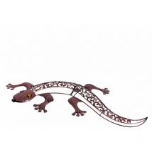 Lampada da esterno applique da parete marrone Gecko lampada solare, led lampada dall'aspetto statico batteria, 1x led bianco caldo, LxLxA 69x36x3 cm