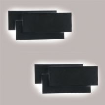 Axhup - Nero Applique da Parete Interni led, 24W Moderna Applique da Parete IP44 Illuminazione Decorazione per Soggiorno Camera da Letto Sala da