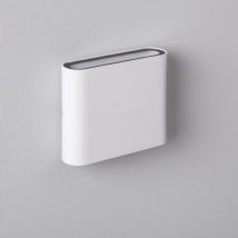 Applique da Parete Esterni led 6W Alluminio Quadrata Illuminazione Doppia Luce Luming Bianco Bianco Caldo 2700K