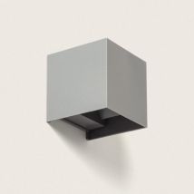 Applique da Parete per Esterni led 6W Alluminio Illuminazione Doppia Luce Onis Grigio