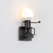 Comely - Applique Murale Creativa Vintage, Lampada da Parete a Forma di Skateboard, Applique Industriale Vintage E27 per Bar, Camera da Letto,