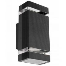 Lvt Group - Applique de façade extérieure Hana IP54 2x GU10 Noir Luminaire en aluminium de haute qualité