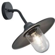 Trio Lighting - Applique d'extÉrieur brenta en fonte d'aluminium peinte en anthracite avec diffuseur en verre transparent ip44 h.35cm 201760142