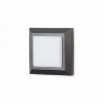 Forlight - Aplique Ip65 Grove Diffuser Square Led 2W 4000K Negro 172Lm