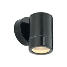 Saxby Lighting - Odyssey - Applique Murale Extérieure IP65 7W Peinture Noir Satiné & Verre Clair 1 Lumière Dimmable IP65 - GU10