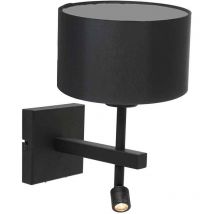 Steinhauer - Applique murale couloir lampe spot de lecture led métal noir chambre lumière noir