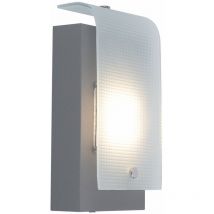 Applique extérieure led 3,7 watts métal argent verre balcon terrasse lumière Eglo 78136