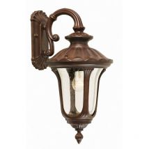 Elstead - Chicago - Petite lanterne murale extérieure à 1 lumière, bronze rouillé, patine IP44, E27