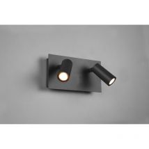 Iperbriko - Applique d'extérieur double spot led anthracite orientable IP54