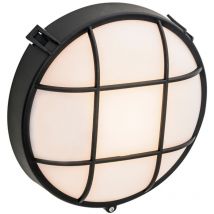 Forlight - Fond plafón de pared exterior para bombilla E27 en color negro
