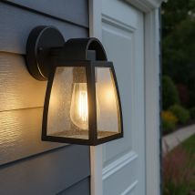 Eco-light Leuchten Gmbh - Applique d'extérieur lanterne jardin terrasse lumière alu verre down spot noir lutec 5273701012