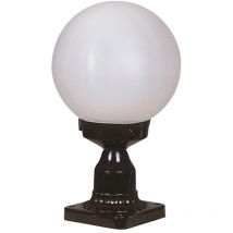 Wellhome - Applique droite, abat-jour blanc, pour extérieur, abs, noir, 20x20x35, douille e 27 Max 60 w