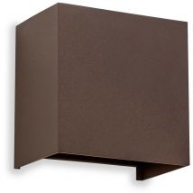 Mantra - Inspired Davos xl Applique carrée, 2x10W led, 3000K, 1830lm, IP65, Brun rouille, 3 ans de garantie