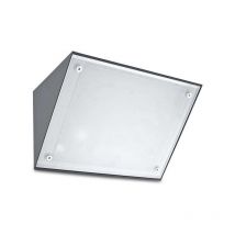 Leds-c4 - Curie Glass - Applique murale d'extérieur à 1 ampoule gris urbain IP65, E27