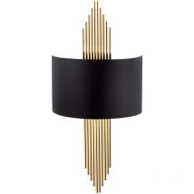 Applique art déco en métal noir et doré - l. 22 x h. 75 cm - sangarius