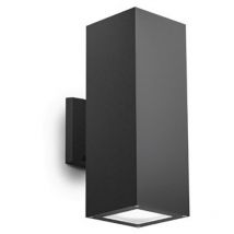 G.e.a.luce - Applique esterno gea led amon qm ges1016 ges1017 ip65 e27 led lampada parete moderna biemissione, finition métal anthracite - Anthracite