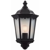 Burford - Lanterne Murale Extérieure À 1 Lumière, Peinture Noire Mate, Verre Ip44, E27 - Endon