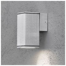 Konstsmide Monza Applique murale carrée extérieure moderne en aluminium anodisé simple GU10, IP44