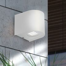 Applique extérieure blanche Lampe de façade Lampe de terrasse Applique led, plastique, 2W 400lm blanc chaud, LxlxH 10,5x11,7x10 cm