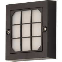Forlight - Netz apliqiue exterior cuadrado en luz blanco cálido 3000K en color negro