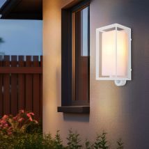 Globo Lighting - Applique d'extérieur, lampe de porte d'entrée, détecteur de mouvement, lampe de façade, lampe de jardin, applique, aluminium blanc,