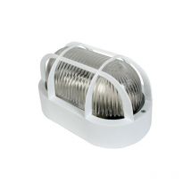 Aplique ovalado exterior DUOLEC E27 60W blanco 1 entrada - talla