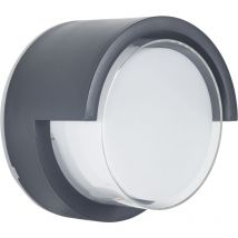 Forlight - Creu aplique exterior redondo en negro con selector de temperatura