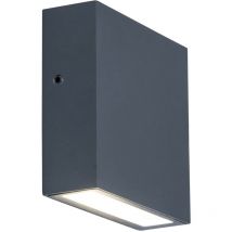 Gemini xf, au design élégant, applique murale moderne, en aluminium anthracite, convient pour tous les murs de maison, gar - Lutec