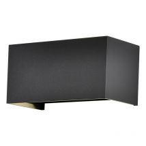 Akunadecor - Inspired Mantra Fusion Davos Applique Murale Davos Rectangle, 4 x 6W led, 3000K, 2200lm, IP54, Sable Noir, 3 ans de Garantie