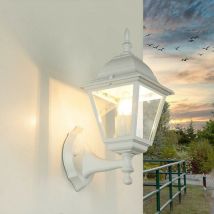 Licht-erlebnisse - Applique d'extérieur tirol blanche au design campagnard en forme de lanterne E27 étanche - Blanc