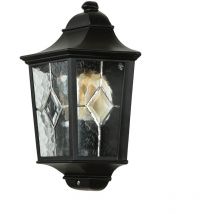 Licht-erlebnisse - Lampe murale extérieure E27 IP43 Noir Cour Maison Verre Métal Rustique