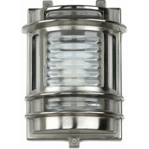 Licht-erlebnisse - Applique d'extérieur Gracia en laiton couleur chrome en forme de lanterne dans le style rustique H:22cm E27 - Nickel mat,